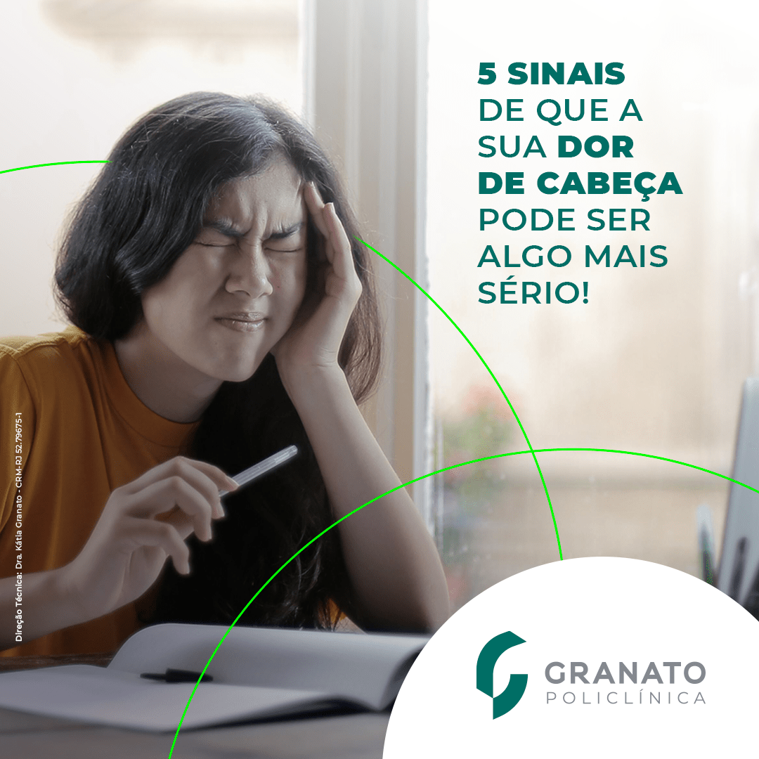 5 sinais de que a sua dor de cabeça pode ser algo mais sério
